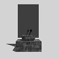 Modern Minimalist Washbasin Design With Marble Countertop And Black Faucet