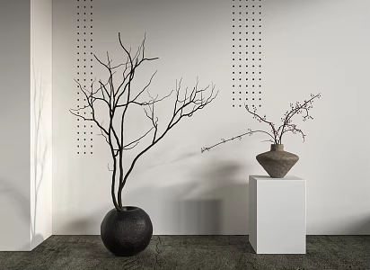 Silent Vase Flowers 3d model