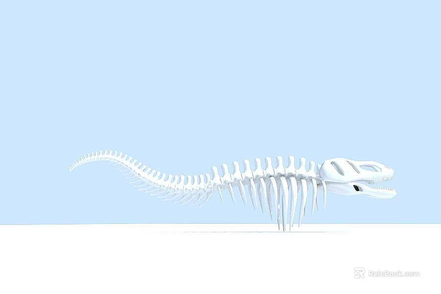 Iron Art Dinosaur Skeleton Decorative Sculpture 3d model 