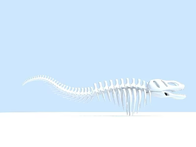 Iron Art Dinosaur Skeleton Decorative Sculpture 3d model