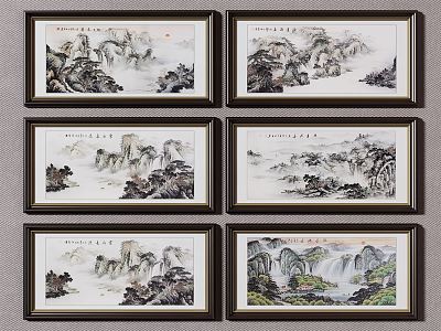 New Chinese Landscape Painting Decorative Painting model