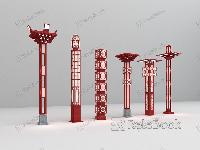 Chinese street lamp model