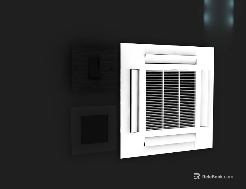 Modern White Side Hinged Door Design With Dark Trim And Black Square Panel 3d model 