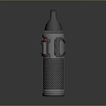 Modern Gray Weapon With Loop Top Digital Screen Red Stripe And Textured Surface 3d model