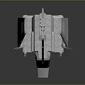 Futuristic Silver Spacecraft Model with Multiple Wings for Cosmic Exploration Missions