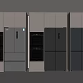 Modern Kitchen Built in Refrigerators and Freezers with Sleek Design Multiple Units and Neutral Tones