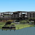 Modern Hotel Architecture 3d model