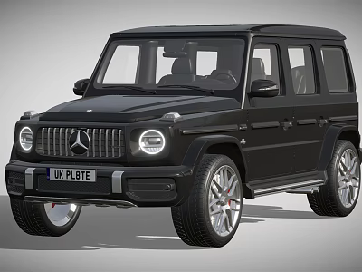 Black Mercedes G Class SUV With Bold Front Grille And LED Headlights 3d model