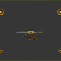 Ornate Decorative Weapon With Intricate Design Surrounded by Tall Candle Holders and Lit Candles