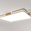 Modern Simple Ceiling Lights With Square Round Shapes And Wooden Gold Frames 3d model