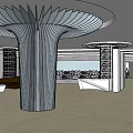 Timeline Corridor From 1980 to 2020 With Display Screens Exhibition Stands Globe And Data Elements