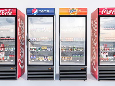 Vending Machine Cold Drink Storage Cabinet Freezer Beverage Vending Machine 3d model