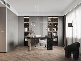 Modern study 3d model