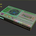 Vintage Cassette Recorder Design With Light Gray Body Speaker Grille And Control Buttons