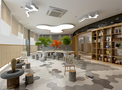 Nordic Kindergarten Multi-function Room 3d model