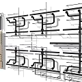 Industrial Pipe System Design with Structural Layout and Engineering Details