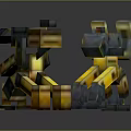 Mech Warrior Mech Soldier Machine Battlearm Mechanical Battlearm Machine Fighter Robot 3d model