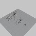 Realistic 3D Insect Models Showcasing Various Sizes And Poses 3d model