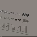 Various Modern Style Faucets Display With Wall Mounted And Countertop Designs