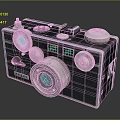 Vintage Film Camera with Classic Lens and Retro Mechanical Knobs Design 3d model