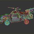 Self-made armed car modified car modified car chariot chariot doomsday car self-made car self-made car modified car 3d model