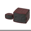 High Quality VIO Red And Black Computer Speakers Three Piece Set 3d model