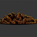 Natural Organic Dried Orange Brown Plant Pile Stacked On Gray Background