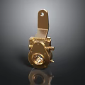 Golden Metal Mechanical Equipment With Reflective Surface And Structural Bolts
