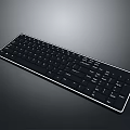 Sleek Black Computer Keyboard With Modern Design And Full Size Layout