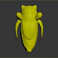 Adorable White Cat Stuffed Character Inside Yellow Banana Peel Design