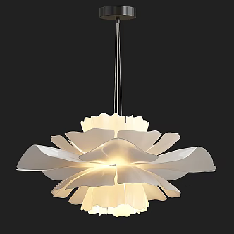 Modern chandelier floral chandelier 3d model