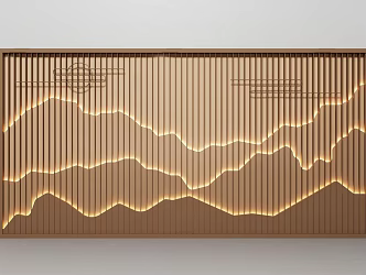 New Chinese background wall Grille background wall 3d model