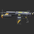 High Tech Modern Assault Rifle With Black Yellow Accents And Tactical Design