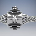 Industrial Equipment Durable Steel Cable With Secure Metal Clamp Fitting