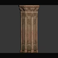 European style pillar classical stone pillar stone pillar 3d model