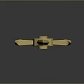 Golden Ornate Sword With Intricate Hilt Design Vertical Placement On Gray Background