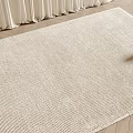 Soft Textured Square Rug In Neutral Tone For Modern Living Room Decor