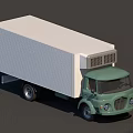 Functional Cargo Van With White Body Light Green Front And Practical Design