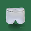 Classic Calvin Klein Men's White Boxer Briefs Elastic Waistband Logo