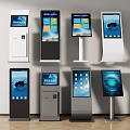 Advertising machine all-in-one machine self-service machine ticket machine inquiry machine terminal machine self-service machine 3d model