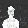Game And Movie Zombie Character With Messy Black Hair Red Eyes Blood Stains Horror Appearance