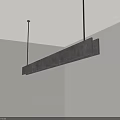 Modern Minimalist Long Pendant Light With Metal And Concrete Design For Interior