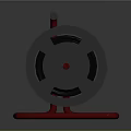 Efficient Household Cable Reel with Black Reel Red Stand and Black Handle for Cord Storage