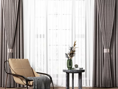 Modern Curtain Scene Curtain 3d model