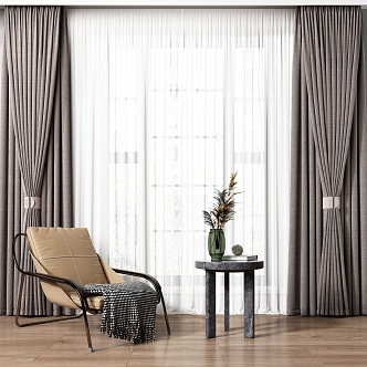 Modern Curtain Scene Curtain 3d model