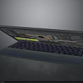 Modern Laptop Design With Open Screen And Illuminated Keyboard