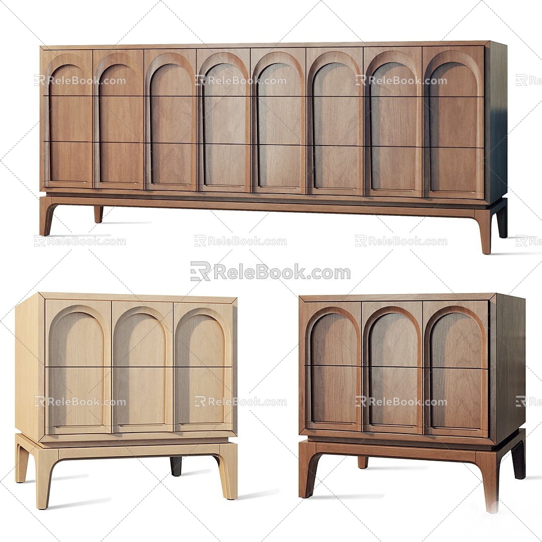 Modern Bedside Cabinet Decorative Cabinet Sideboard TV Cabinet 3d model