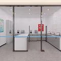 Modern Dental Clinic Interior With Dental Chair Monitor And Workstation White Walls And Ceiling Lights