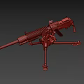 Type 92 Heavy Machine Gun Next Generation PBR Material Japanese Army Machine Gun Military Weapons Film and Television Props World War II Material CS CF Realistic Heavy Weapons 3d model