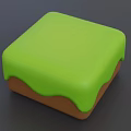 Green Leafy Flower Plant In Square Planter With Brown Base Design